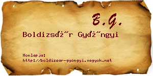 Boldizsár Gyöngyi névjegykártya