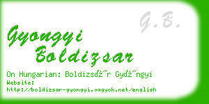 gyongyi boldizsar business card